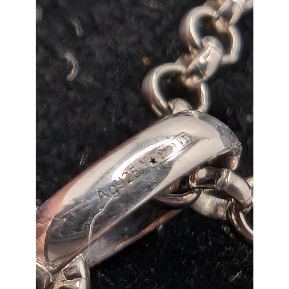 Gucci Interlocking GG Pendant Necklace 925 Sterling Silver Italy ~18" - Picture 10 of 12